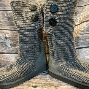 UGG Cardy Sweater folding boots- Gray Size 4